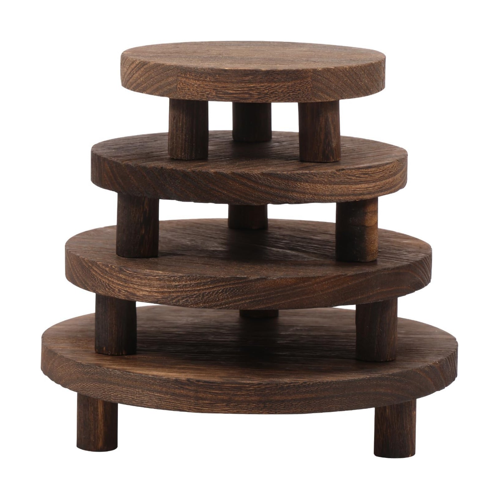 Flower Pot / Tiered Tray Round Risers Decor / Set of 4