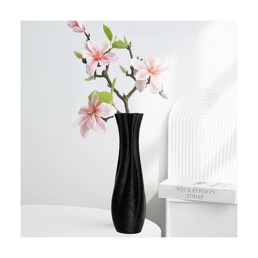Black Ceramic Decorative Vase / Black-b, 12 Inch
