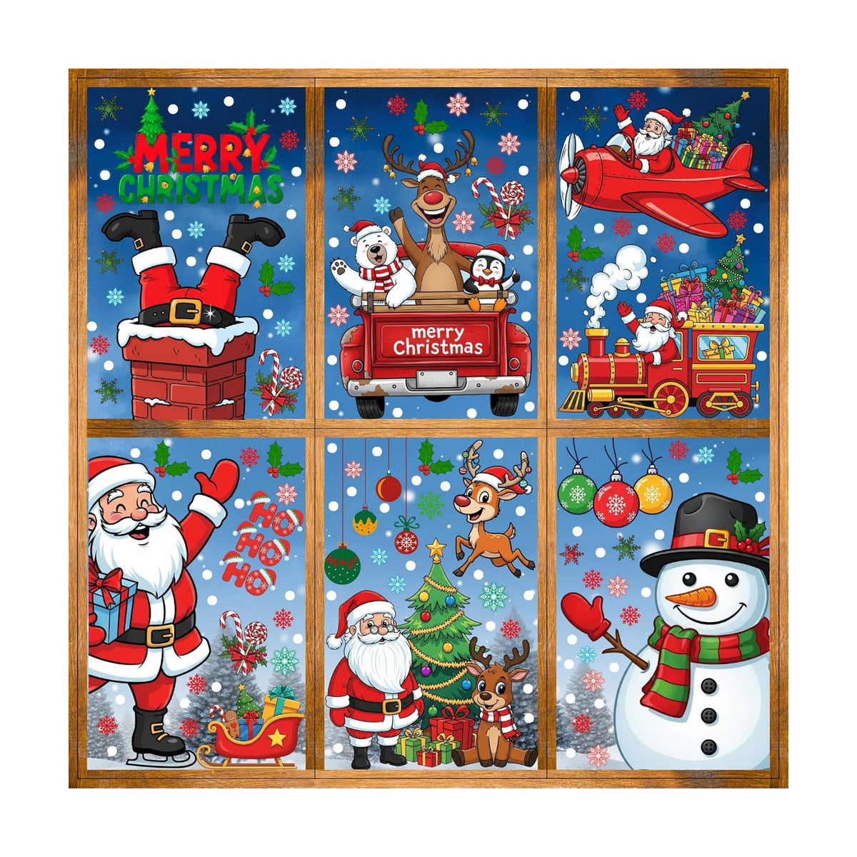 Christmas Window Clings, Xmas Window Decorations