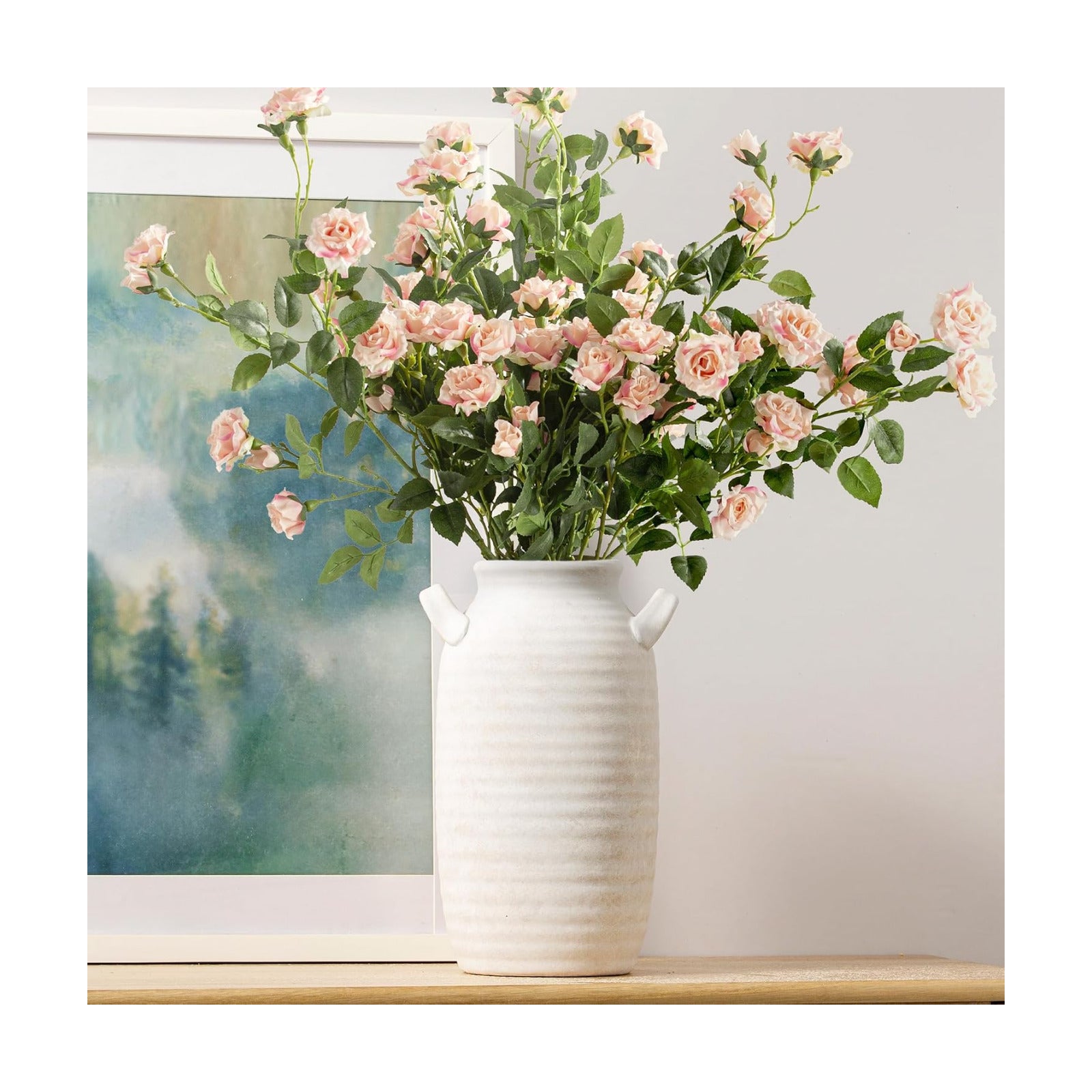 Tall Ceramic Farmhouse Table Vases / 12" Rustic