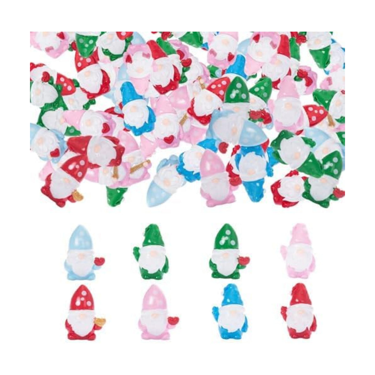 40 Pcs Christmas Mini Resin Gnomes Miniature Gnome Figurines