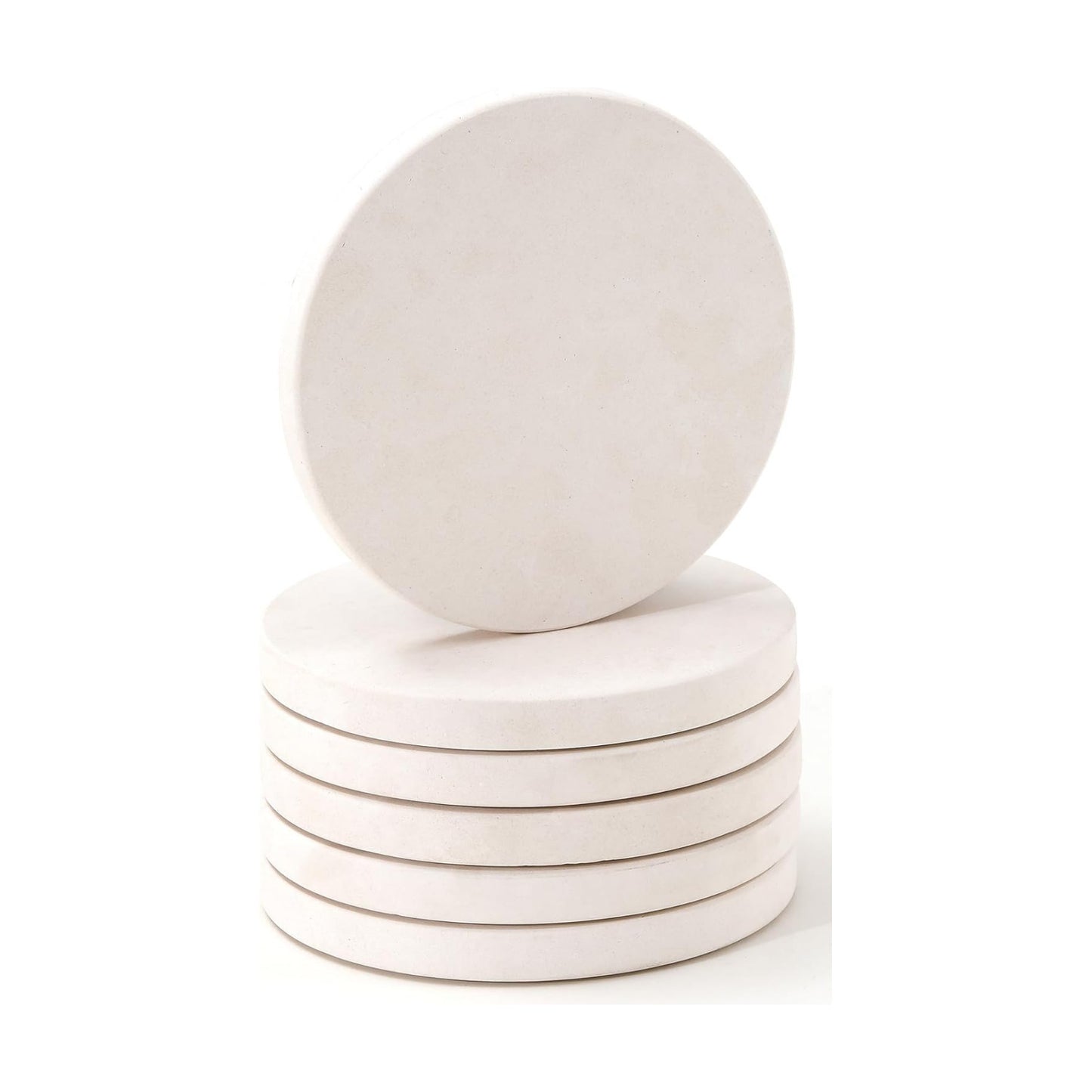 Limestone Water Absorbing Marble Coaster Set / Set of 6