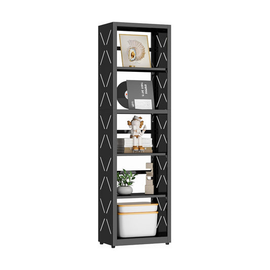 Bookends / Book Shelf / Black / 5 Tier-16" W