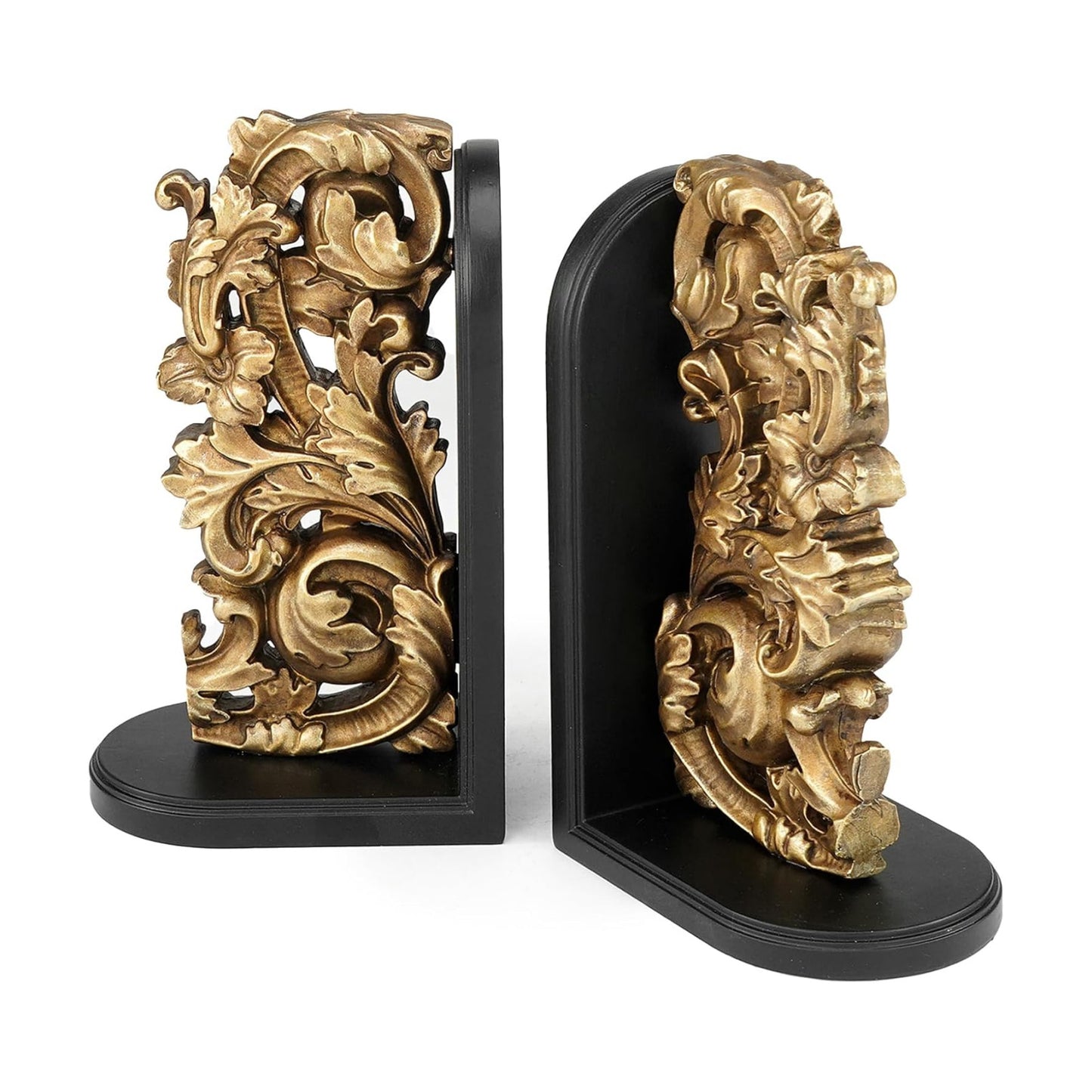 Vintage Heavy Duty Bookends / Bronze Gold & Black