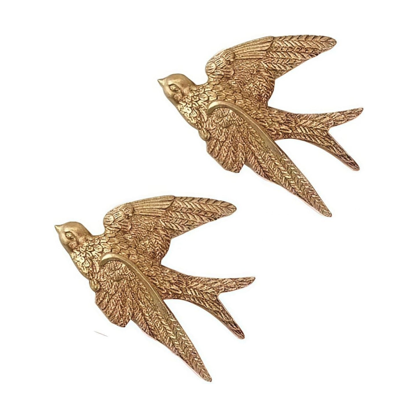 Vintage Bird Wall Sculptures / Set of 2