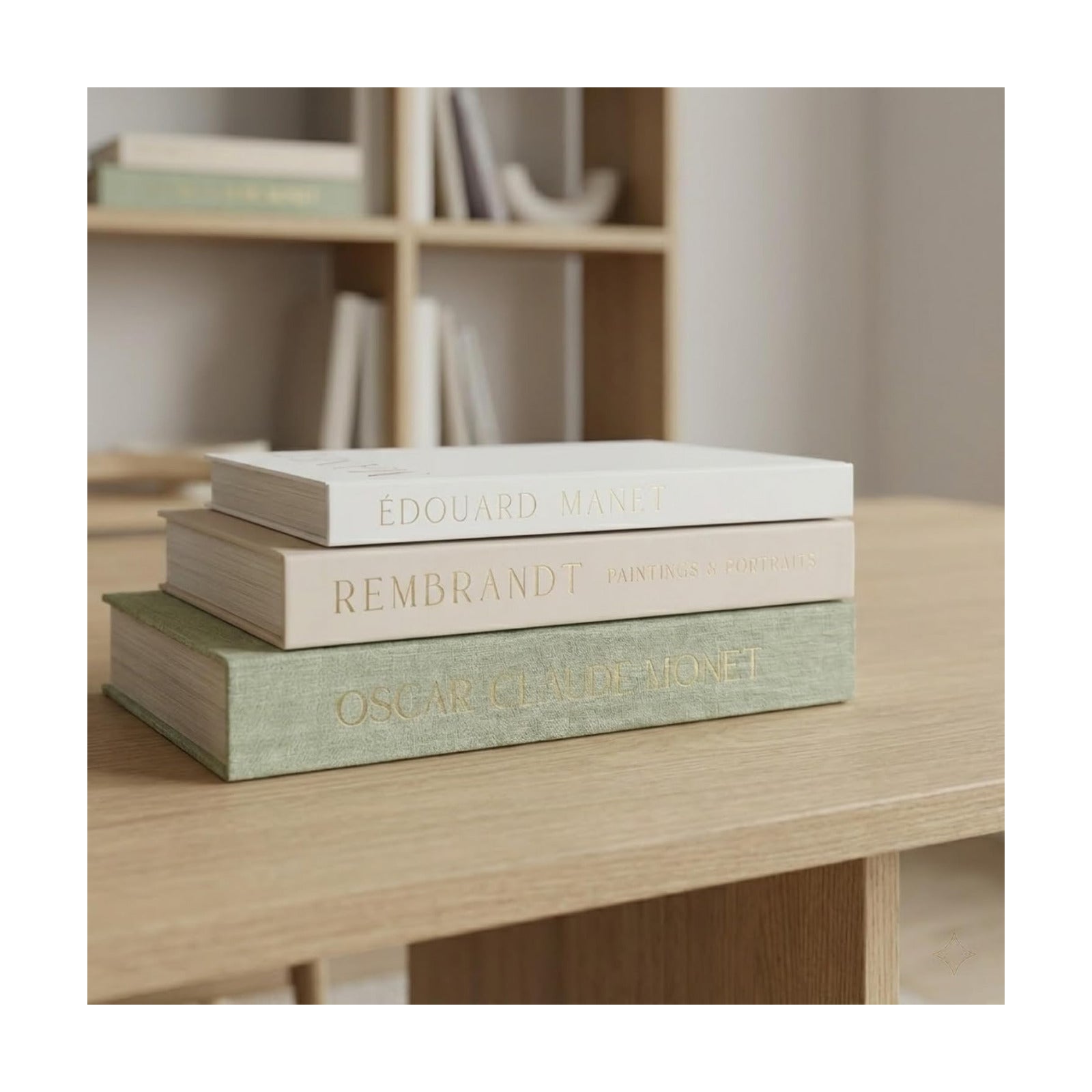 Linen Fabric Fake Books / Set of 3