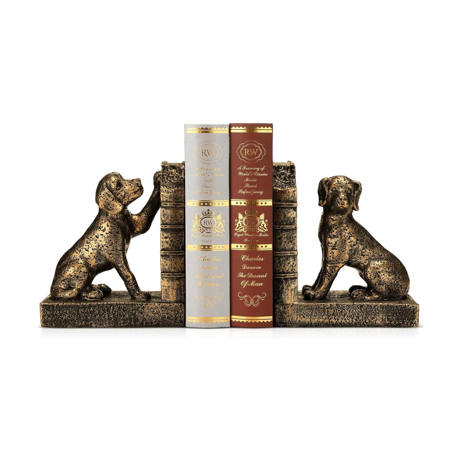 Vintage Old-Money Book Ends for Heavy Books Labrador Animal / Dog / Set of 2