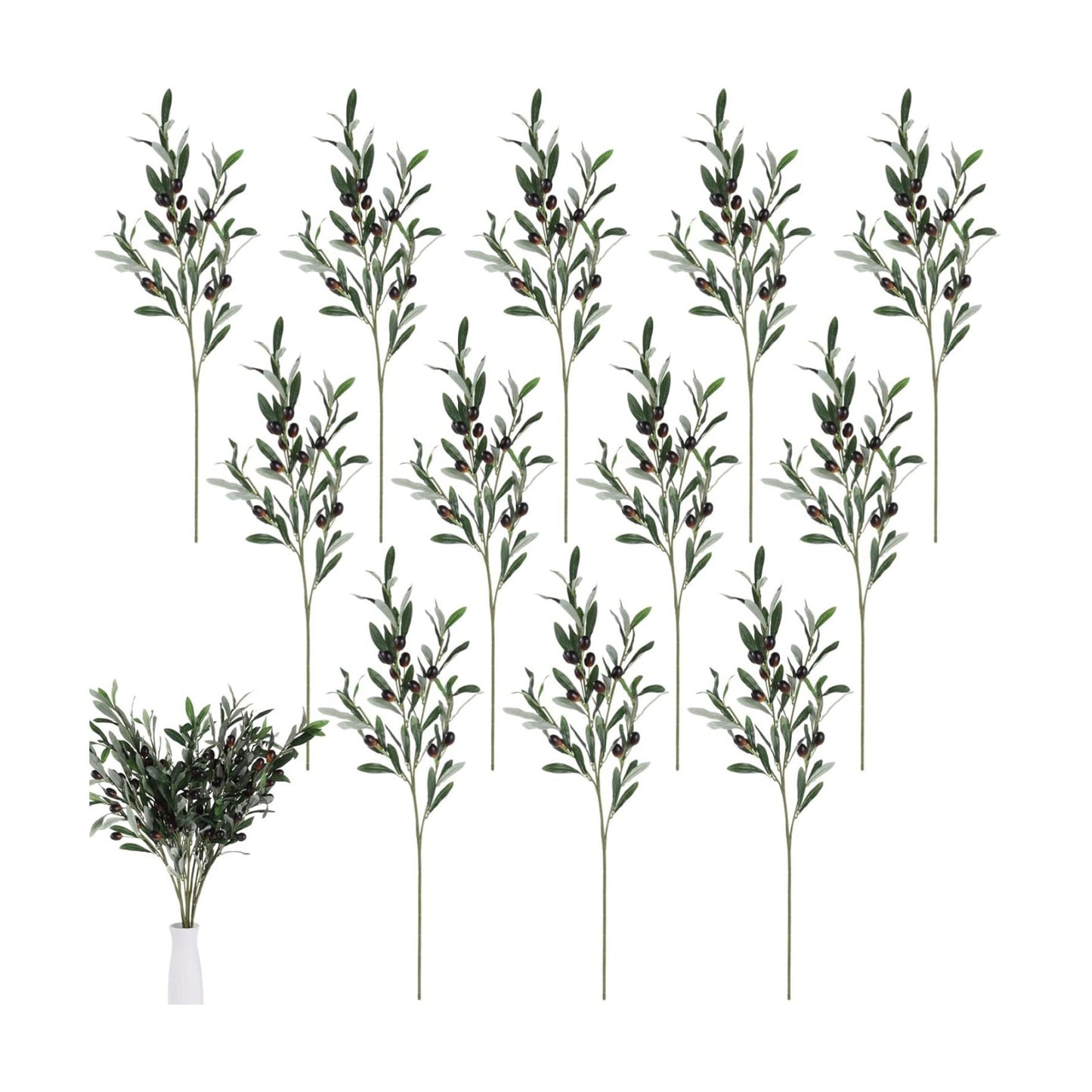 Artificial Olive Branches / 31 Inch / Set of 12