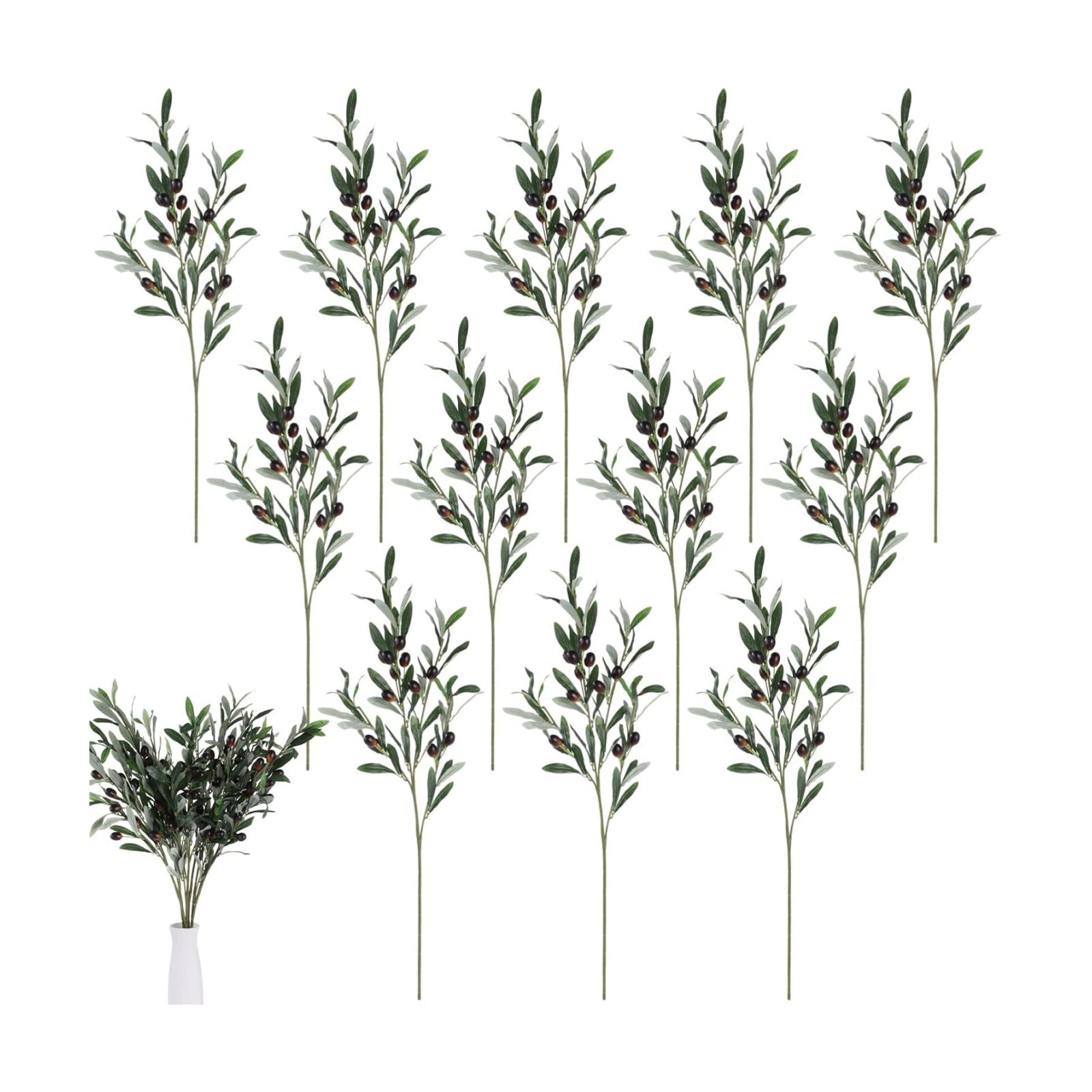 Artificial Olive Branches / 31 Inch / Set of 12