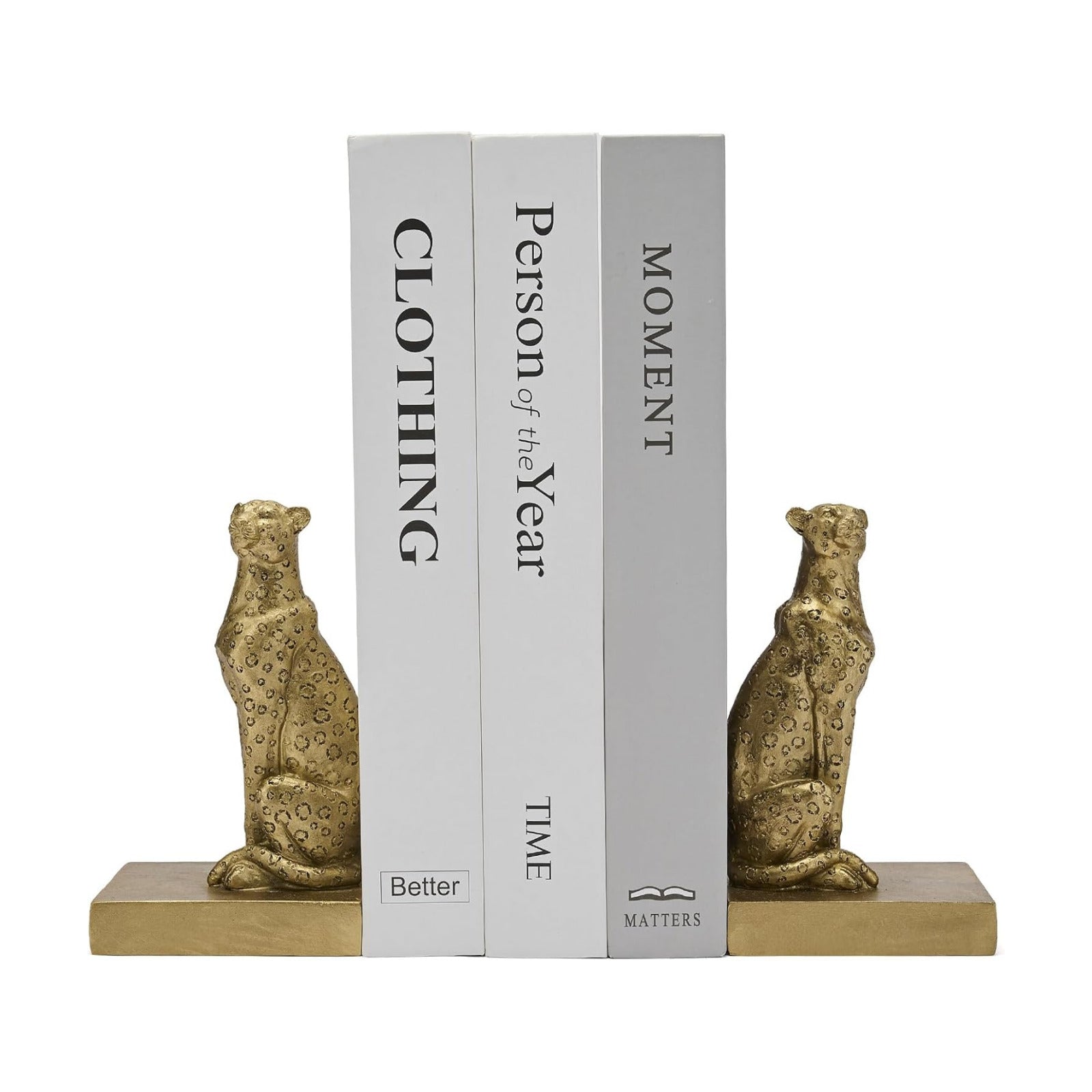 Book Ends / Gold Cheetah Bookends / Cheetah Bookends Gold