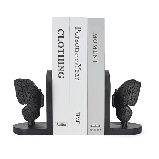 Resin Book Ends / Butterfly Bookends Black