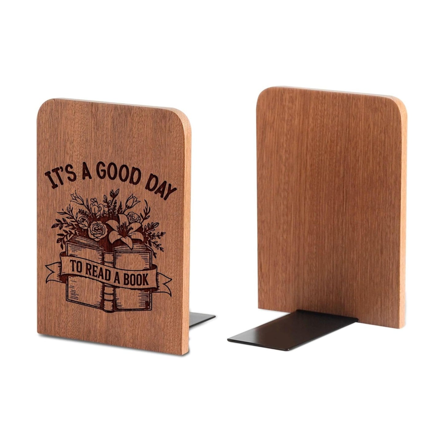 Heavy Duty Wooden Book Ends / Goodday