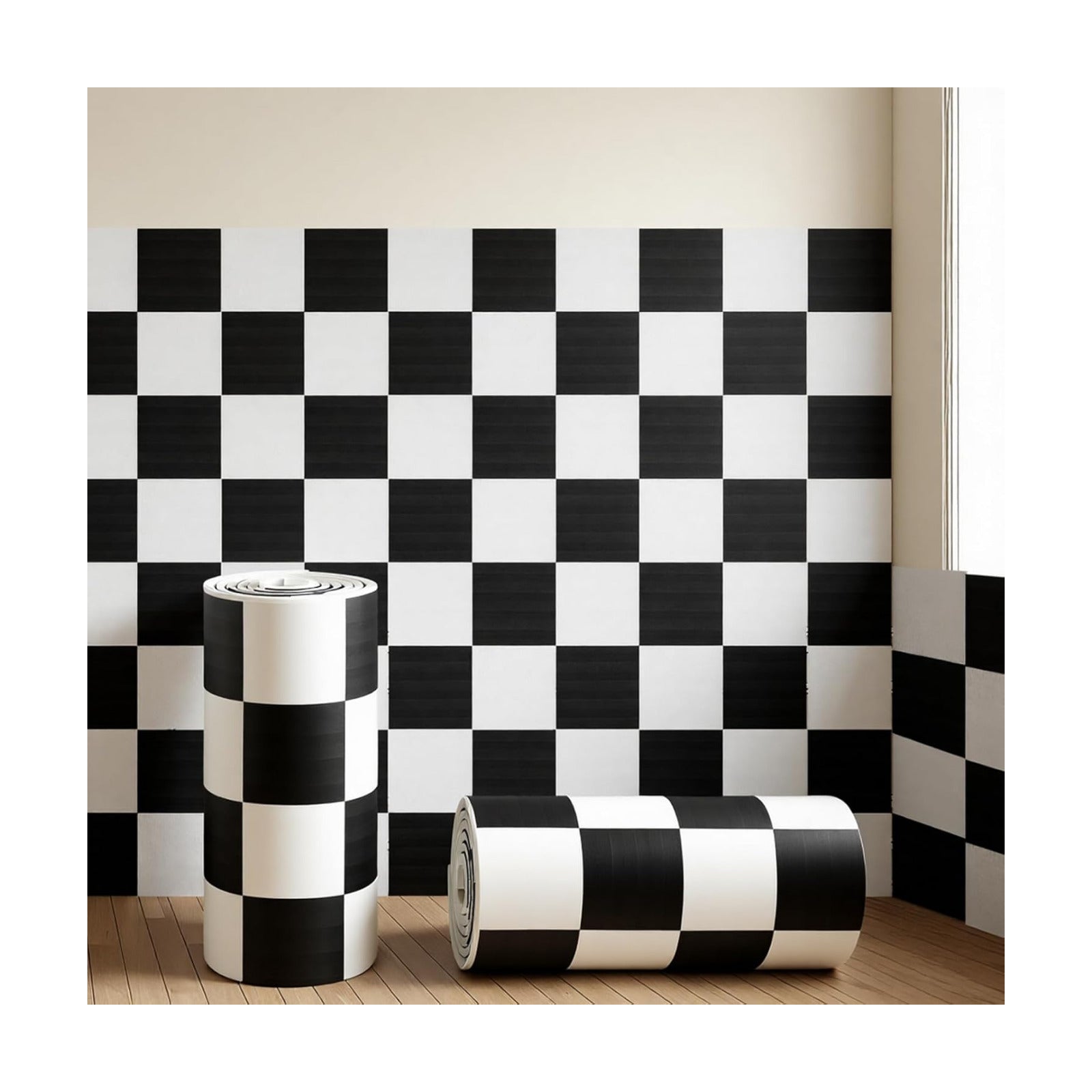 Anti Collision Wall Padding for Playroom and White Padded Wall Panels / Black / 15.8 x 78.7