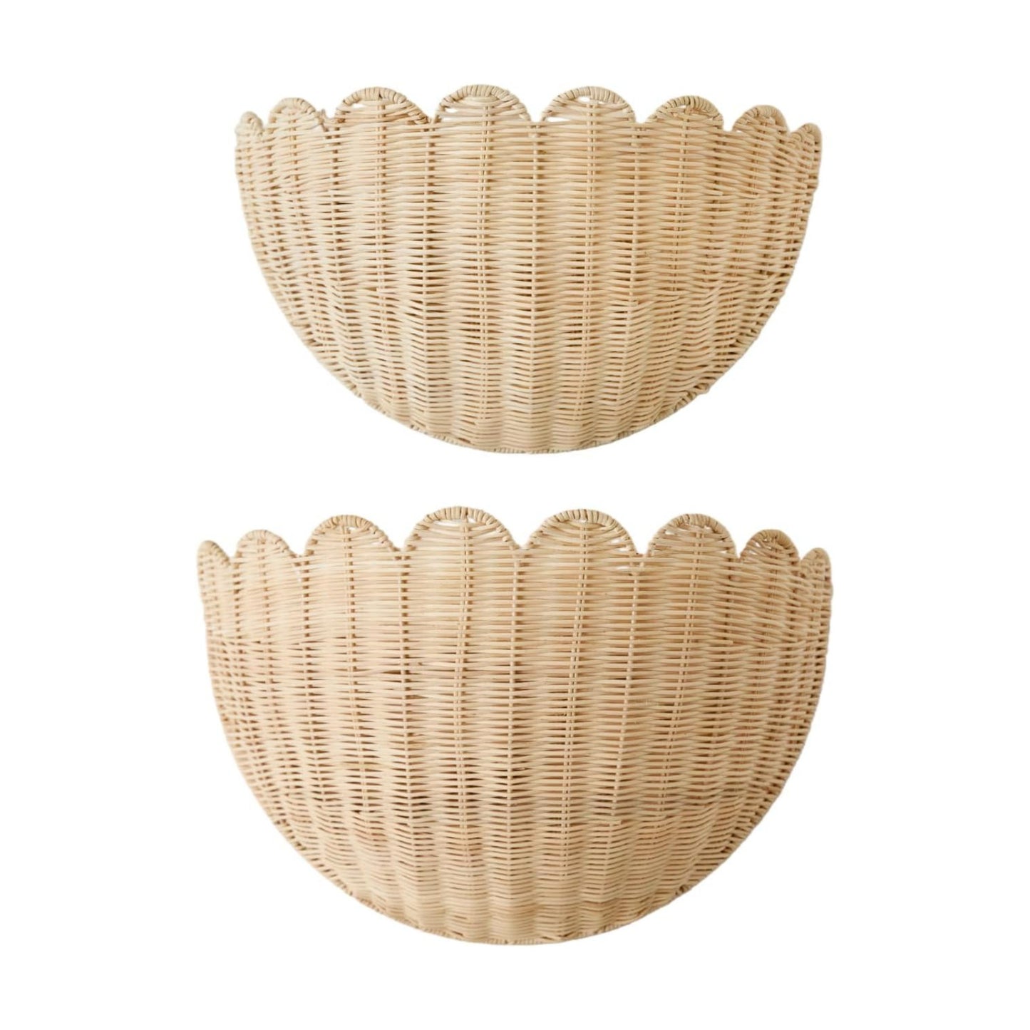 Scalloped Wall Hanging Shelves / Large+middle / Natural