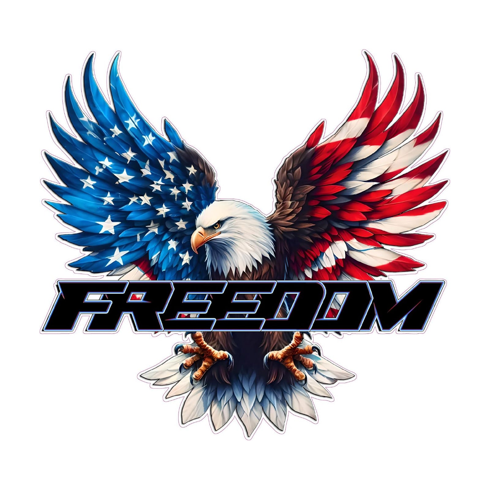 Freedom Spirit Vinyl Sticker / 12 x 12 / Red