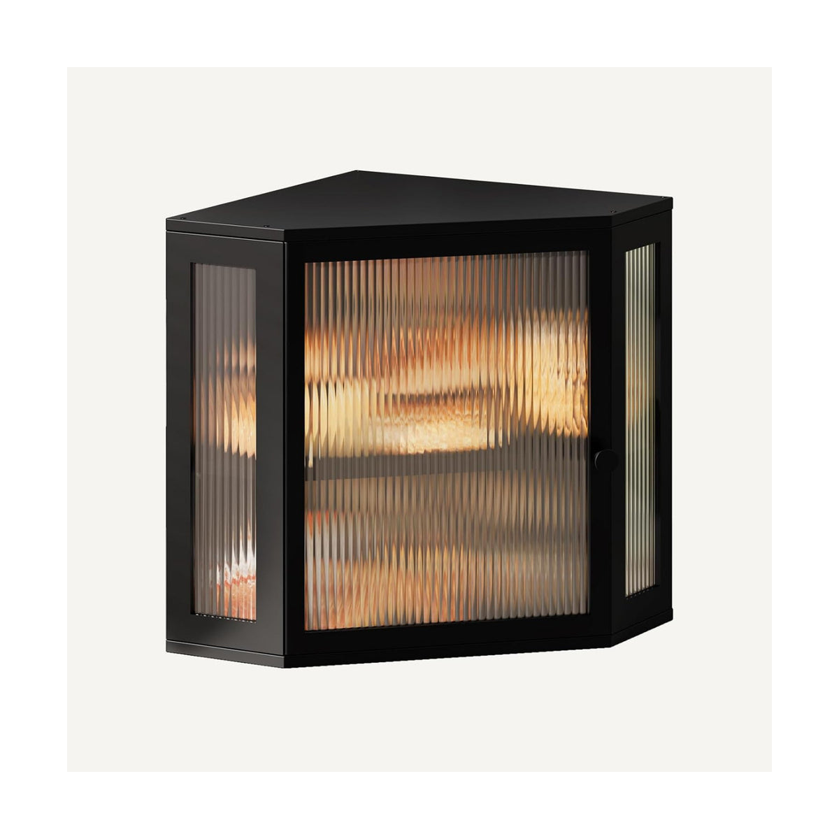 Corner Bread Box for Kitchen Countertop,Bread Storage Bin (Black, Medium) | Double Layer Large Capacity Bamboo Bread