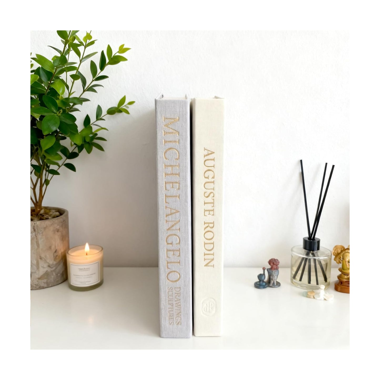 Decorative Books Boxes / Beige-gray / Set of 2