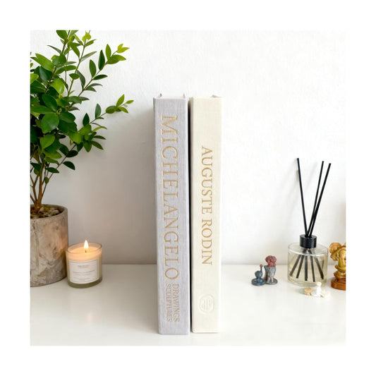 Decorative Books Boxes / Beige-gray / Set of 2