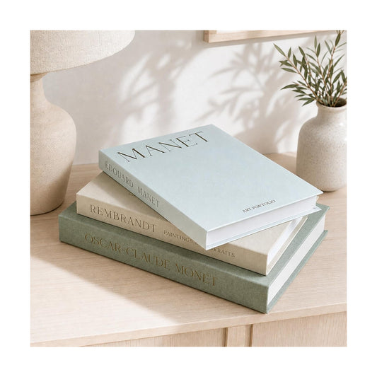 Faux Books Storage Box / Beige / Set of 3