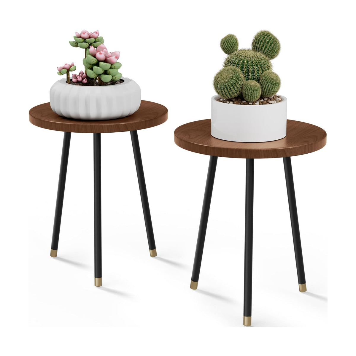 Plant Stand Indoor Outdoor: Small Plant Stand Indoor 16" Convertible Flowers Pot Holder - Small Round Side End Table