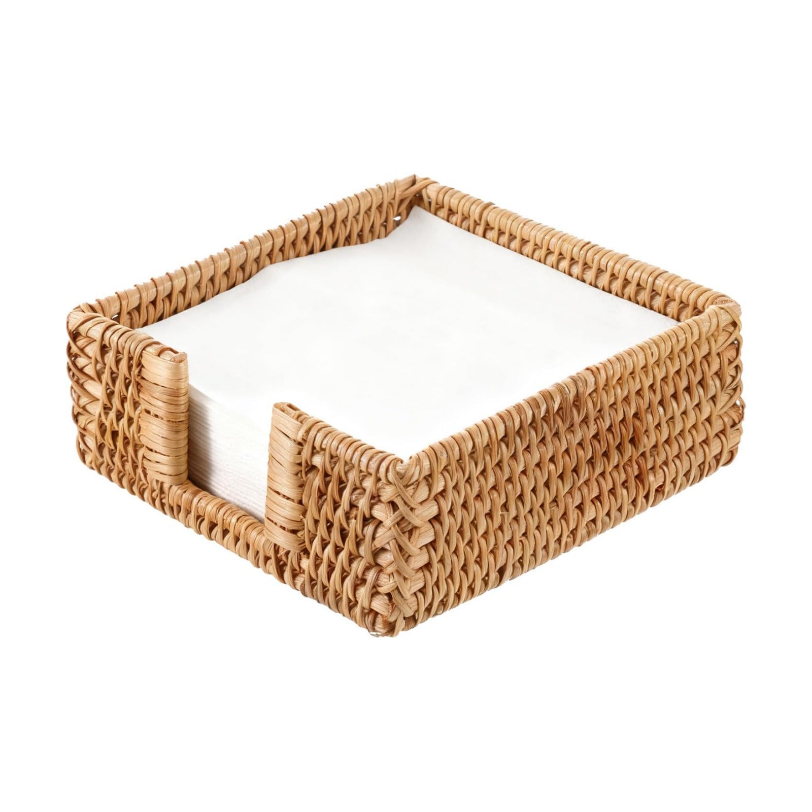 Rattan Napkin Holder Square / 7 x 7 x 2.4