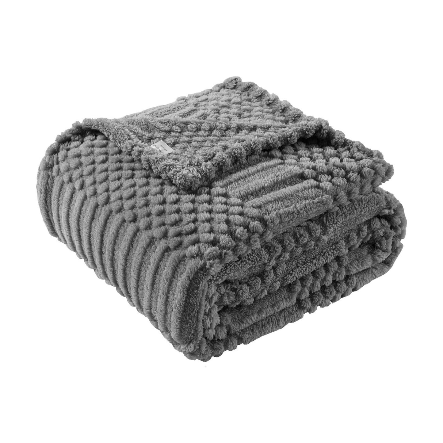 90x90 Inch Grey Queen Large Blanket - Soft & Fluffy Fleece, Neutral Tan Color, Cute & Aesthetic, Perfect for Sofa