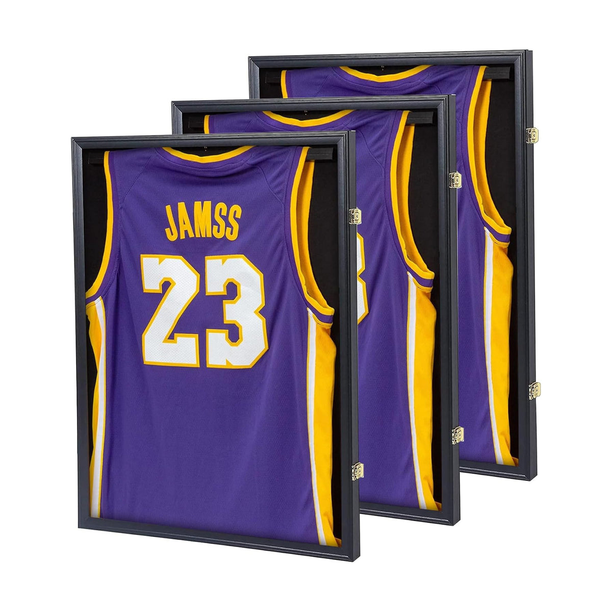Zmiky Jersey Frame Shadow Box Sports Jersey Frame for Basketball jeseys 3pc | shatterproof acrylic,anti-theft