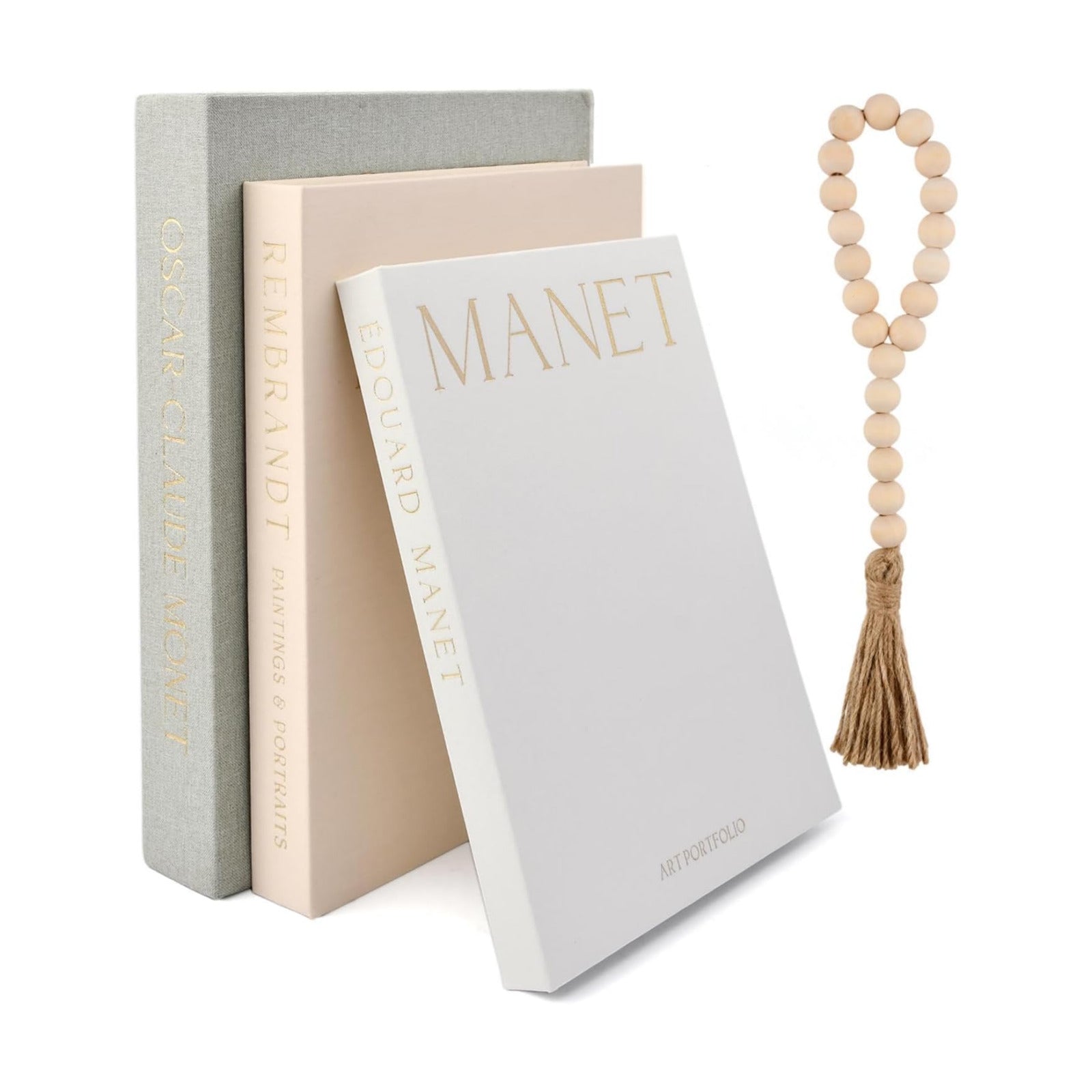 Linen Faux Book Decor Storage Boxes / Set of 3