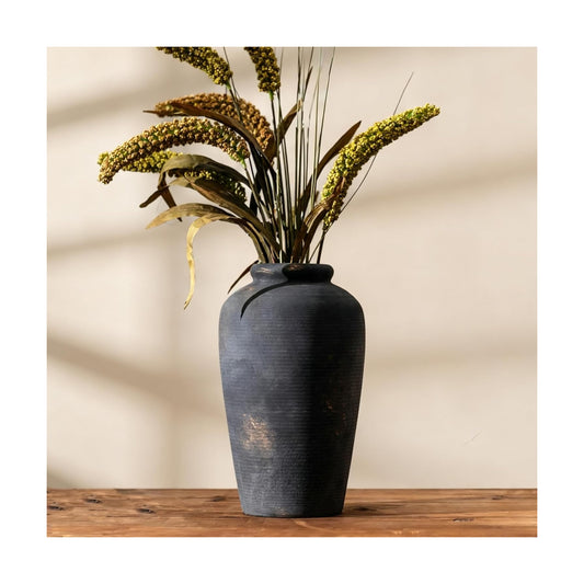 Distressed Bronze Terracotta Farmhouse Vase / 101-bronze