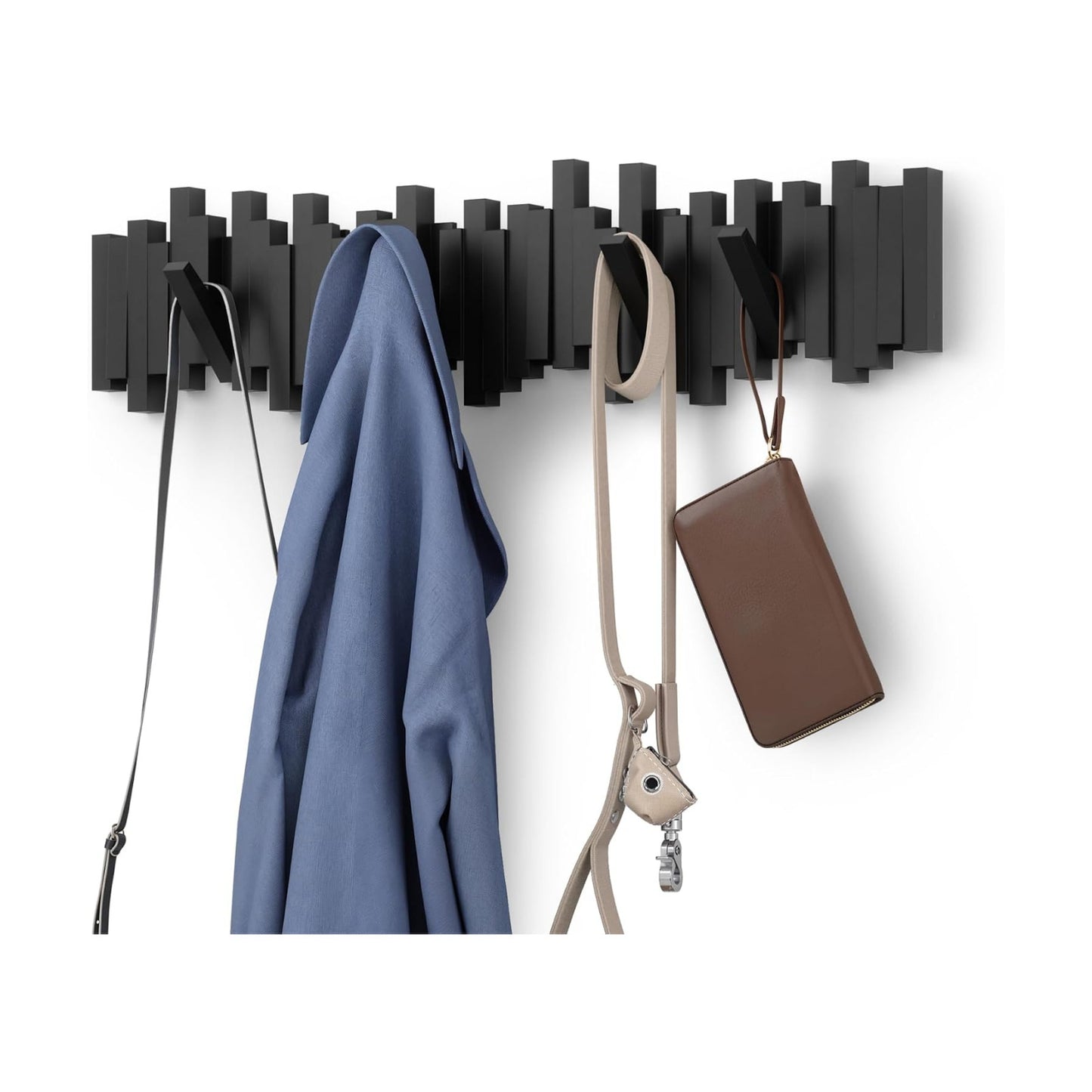 Space-Saving Storage Organizer / Black / 8-hook
