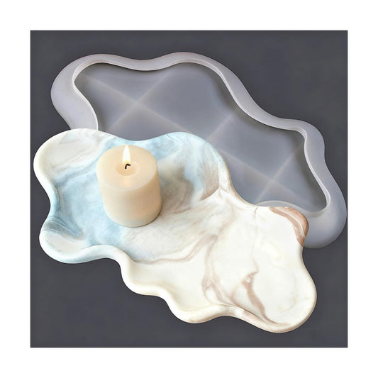 Cloud Shape Silicone Tray Mold Irregular Cloud Epoxy Resin Tray Molds for Crafts Trinket Jewelry