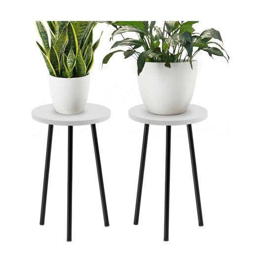 Plant Stand Indoor Outdoor: 2 Pack Indoor Plant Stand 20'' Convertible Multi-purpose Holder - Mid Century Modern Decor