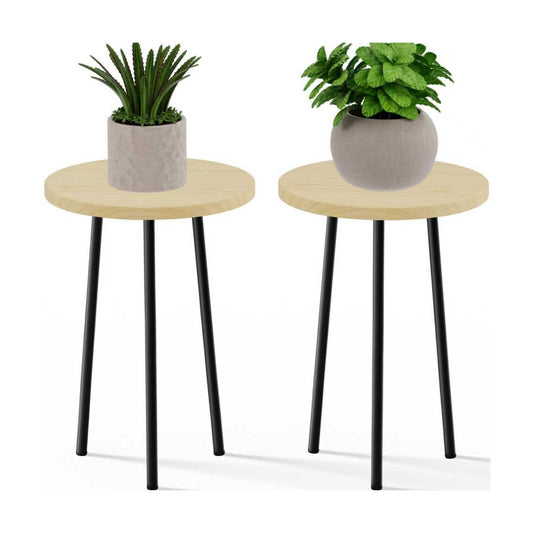 Plant Stand Indoor Outdoor: 2 Pack Indoor Plant Stand 20'' Convertible Multi-purpose Holder - Mid Century Modern Decor