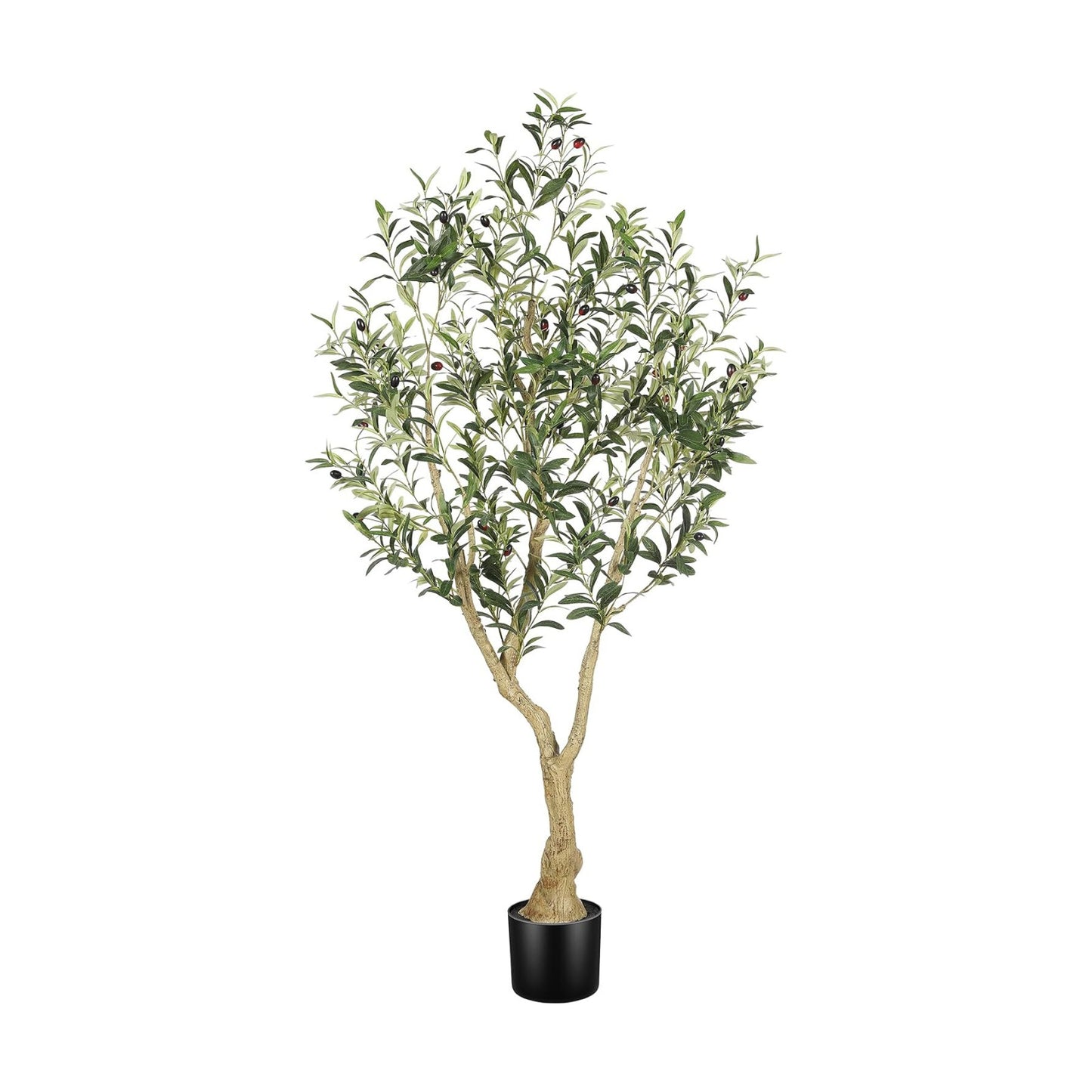 LYERSE Olive Tree 5ft with Large Olive Branches and Lifelike Fruits