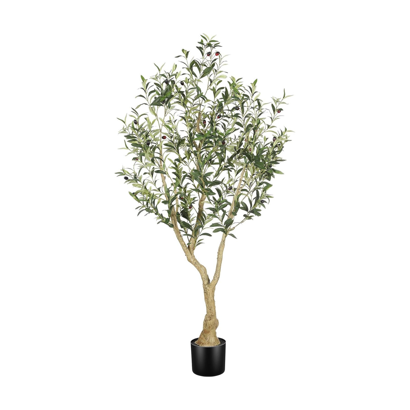 LYERSE Olive Tree 5ft with Large Olive Branches and Lifelike Fruits