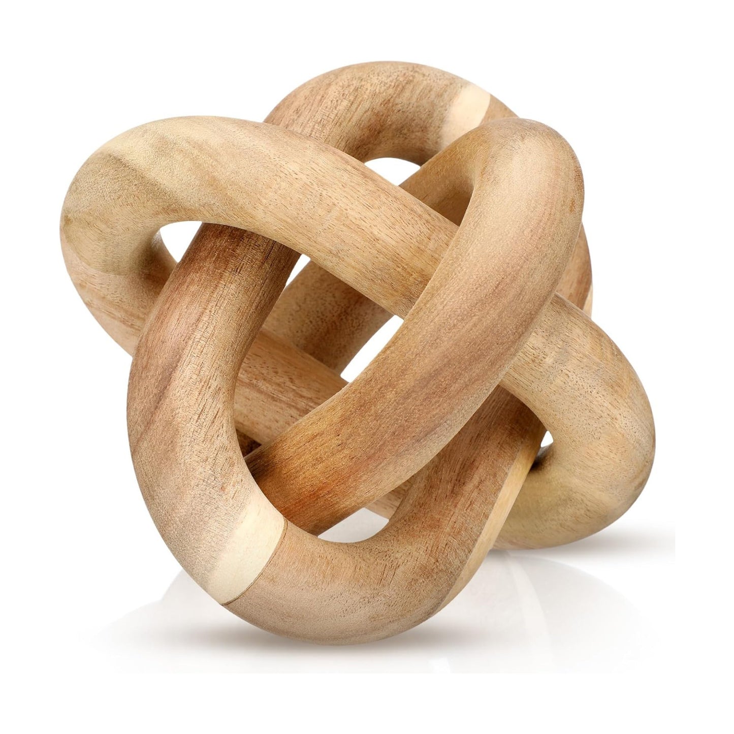 Yalikop 3 Link Wood Knot Decor Rustic Table Shelf Accents, Acacia Wood