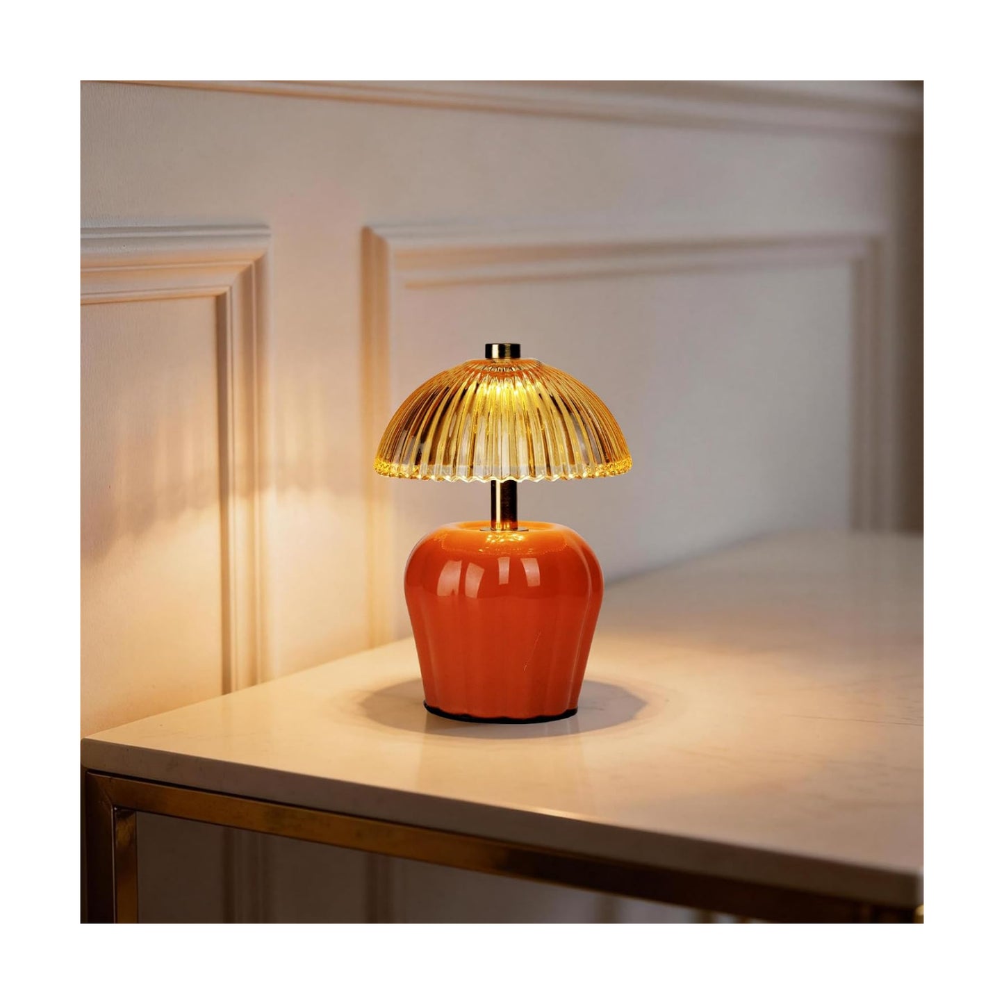 Battery Operated Lamp / Dark Orange