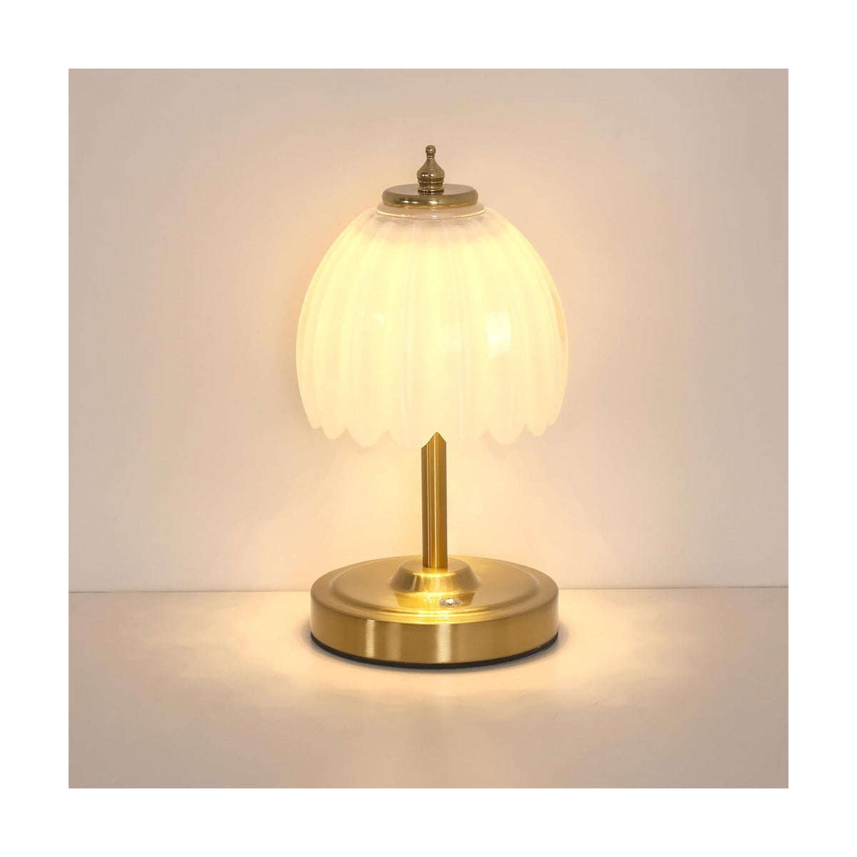 Shenmoyl Tulip Small Table Lamp, 5200mAh Cordless Touch Control Mini Table Lamp with 3 Color Temps & Stepless Dimming