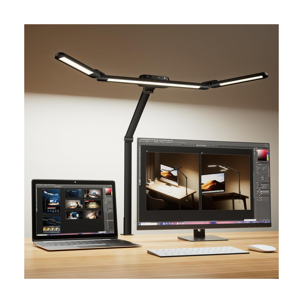 Honeywell HJ3B Sunturalux LED Clamp Desk Lamp for Computer Architect | Eye-Caring, CRI≥92, 4 color temps 3000K-5700K