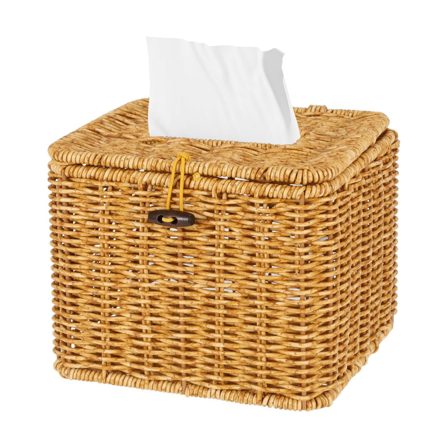 Square Plastic Rattan Facial Towel Container