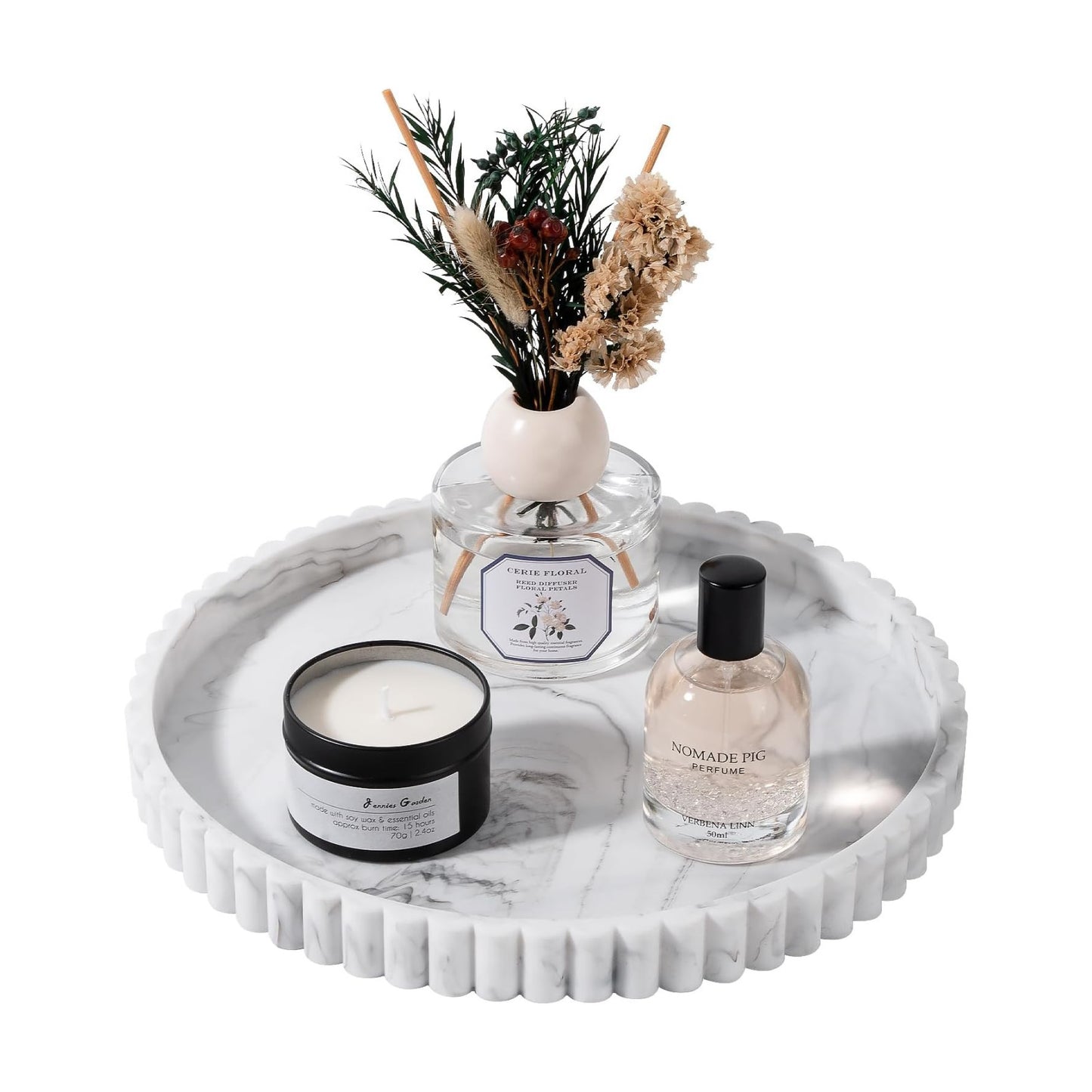 Candle / Marble Gray / Set of 10