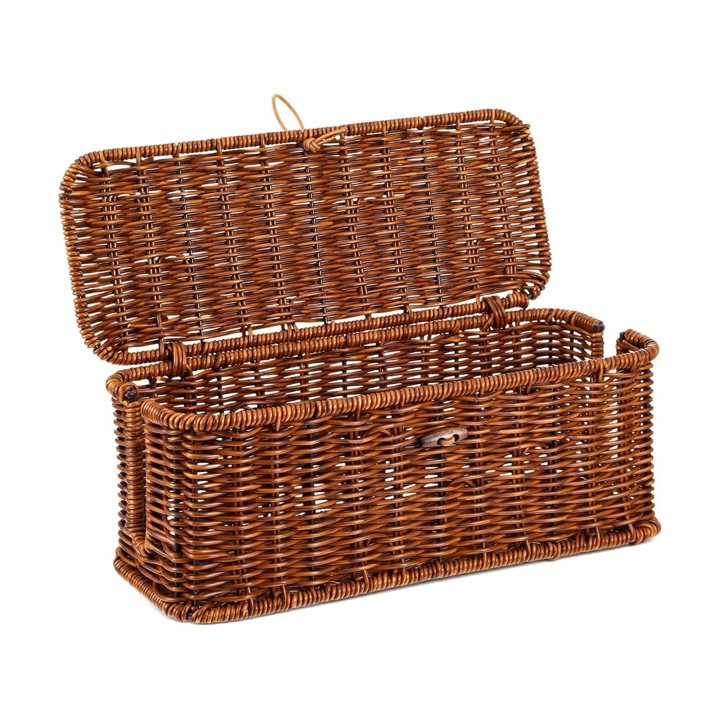 Cable Management Box Handmade Rattan Cable Organizer Stylish Hider Box