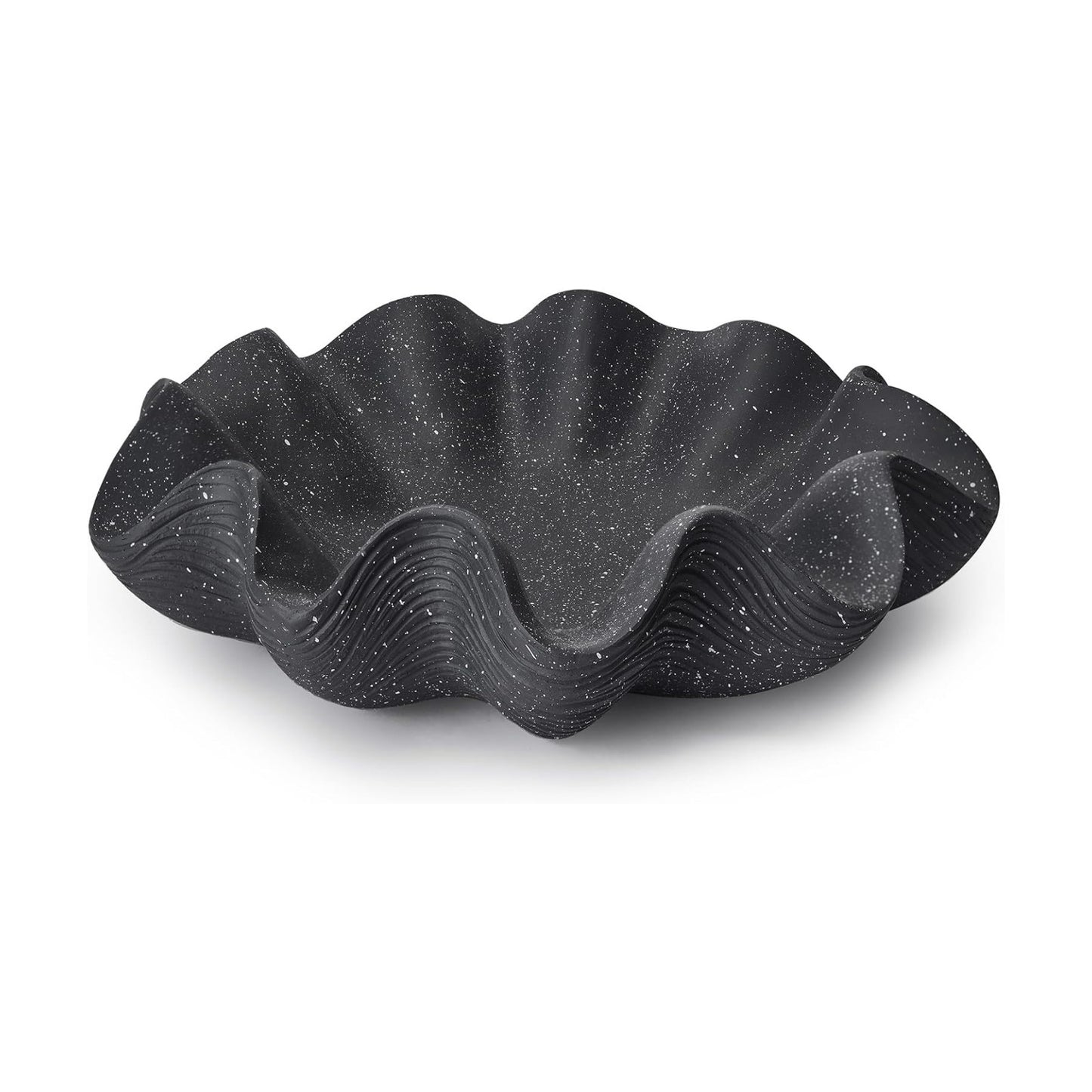 Scalloped Decorative Bowl Home Decor / Starry Black