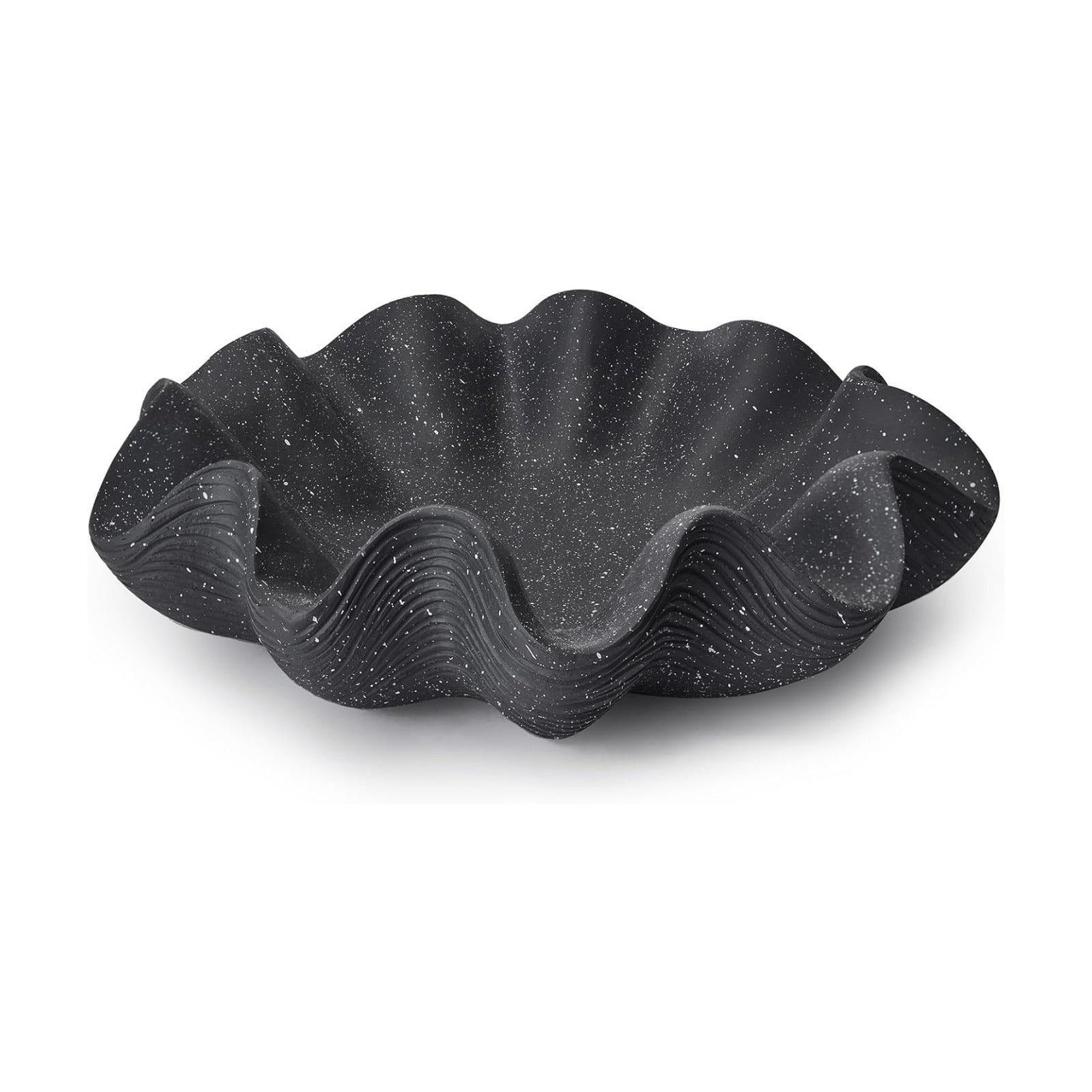 Scalloped Decorative Bowl Home Decor / Starry Black