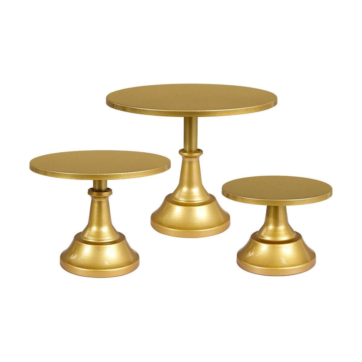 3 Piece Gold Cake Stand,8/10/12 Inch,Metal Round Cake Holder | Cake Stand Set,Dessert Display Stands,Table