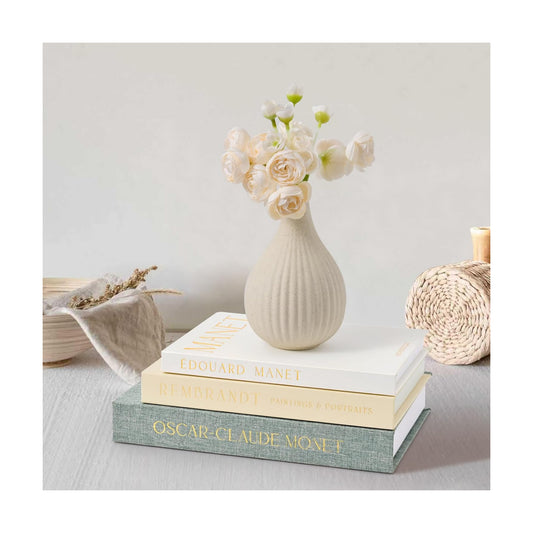 Linen-Covered Fake Books / Set of 3