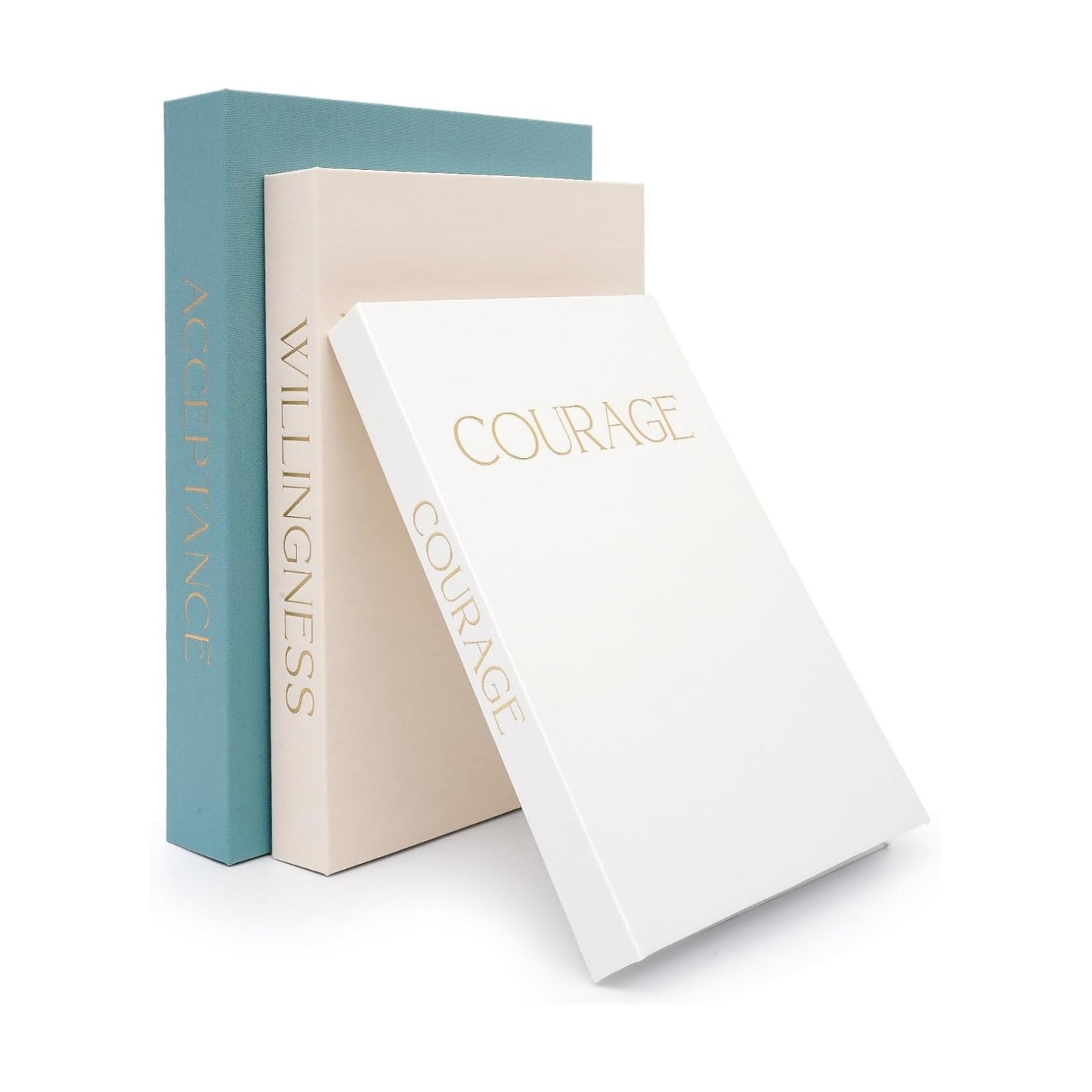 3 Hollow Linen Faux Books