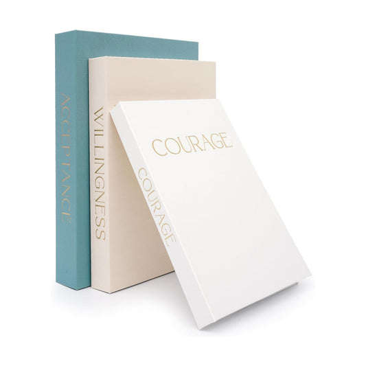 3 Hollow Linen Faux Books
