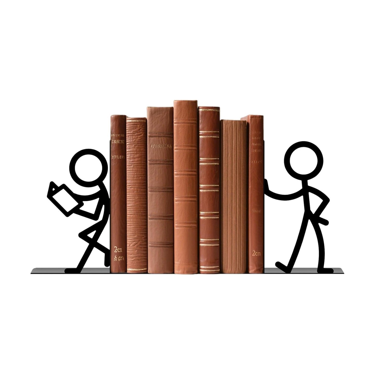 Metal Bookends Book Ends / Reading People / Black