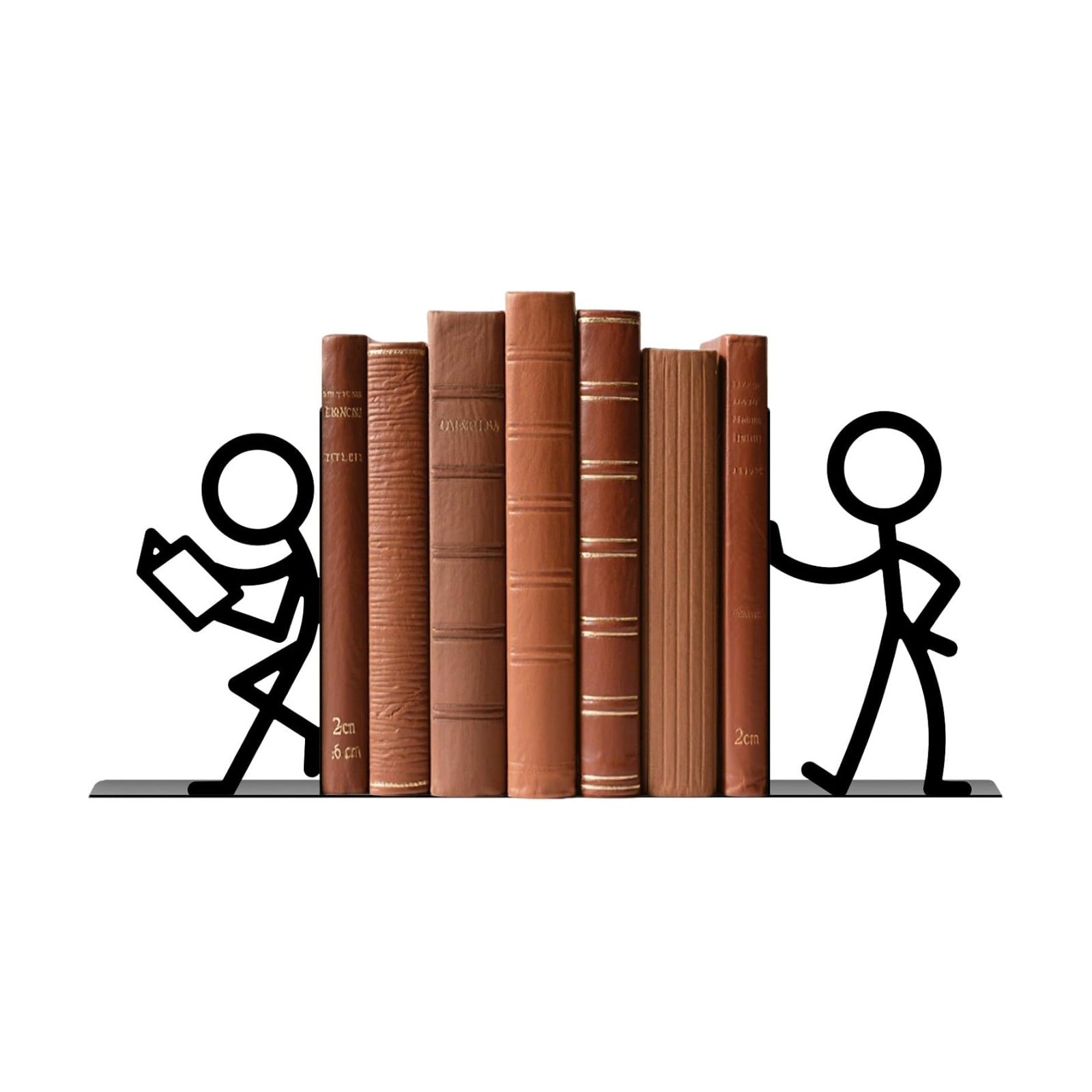 Metal Bookends Book Ends / Reading People / Black